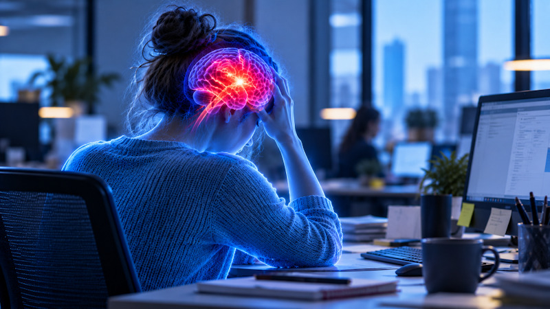 *La actividad cerebral cambia ante situaciones de estr&eacute;s y puede influir en la toma de decisiones.