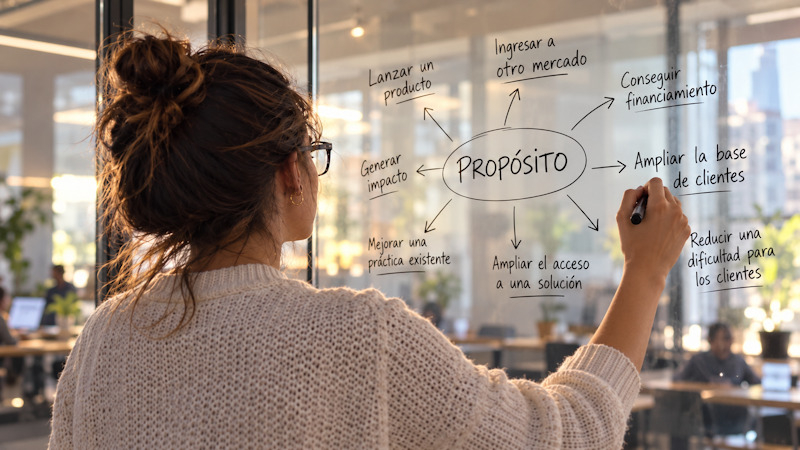 Contar con un prop&oacute;sito a la hora de emprender